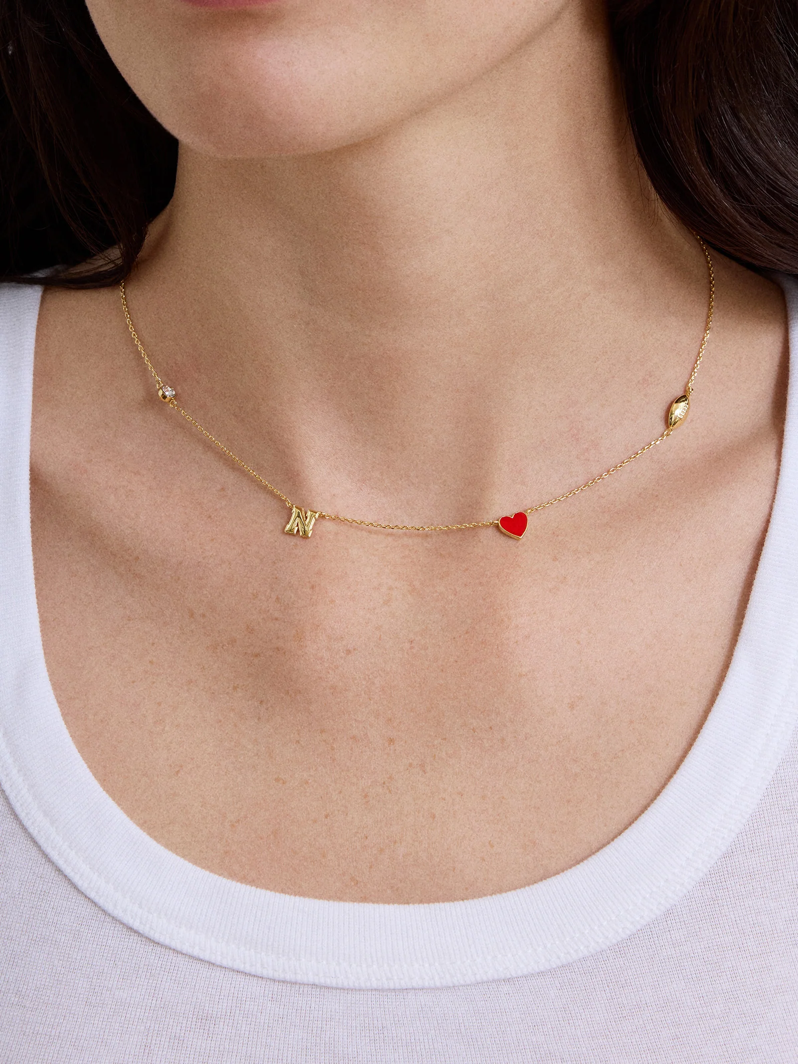 University of Nebraska Spaced Charm Necklace - University of Nebraska - Image 2
