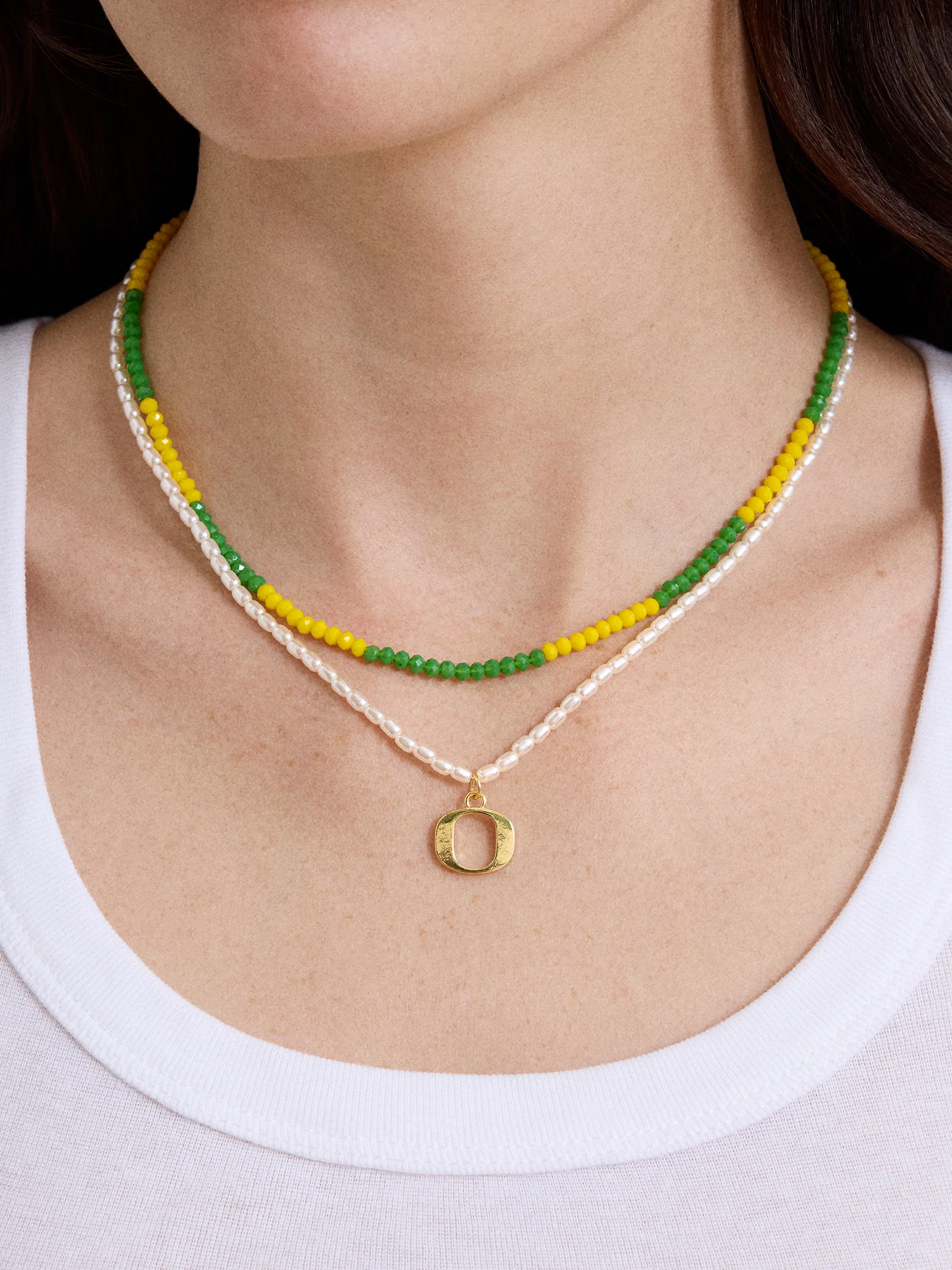 University of Oregon Logo Beaded Necklace Set - University of Oregon - Image 2