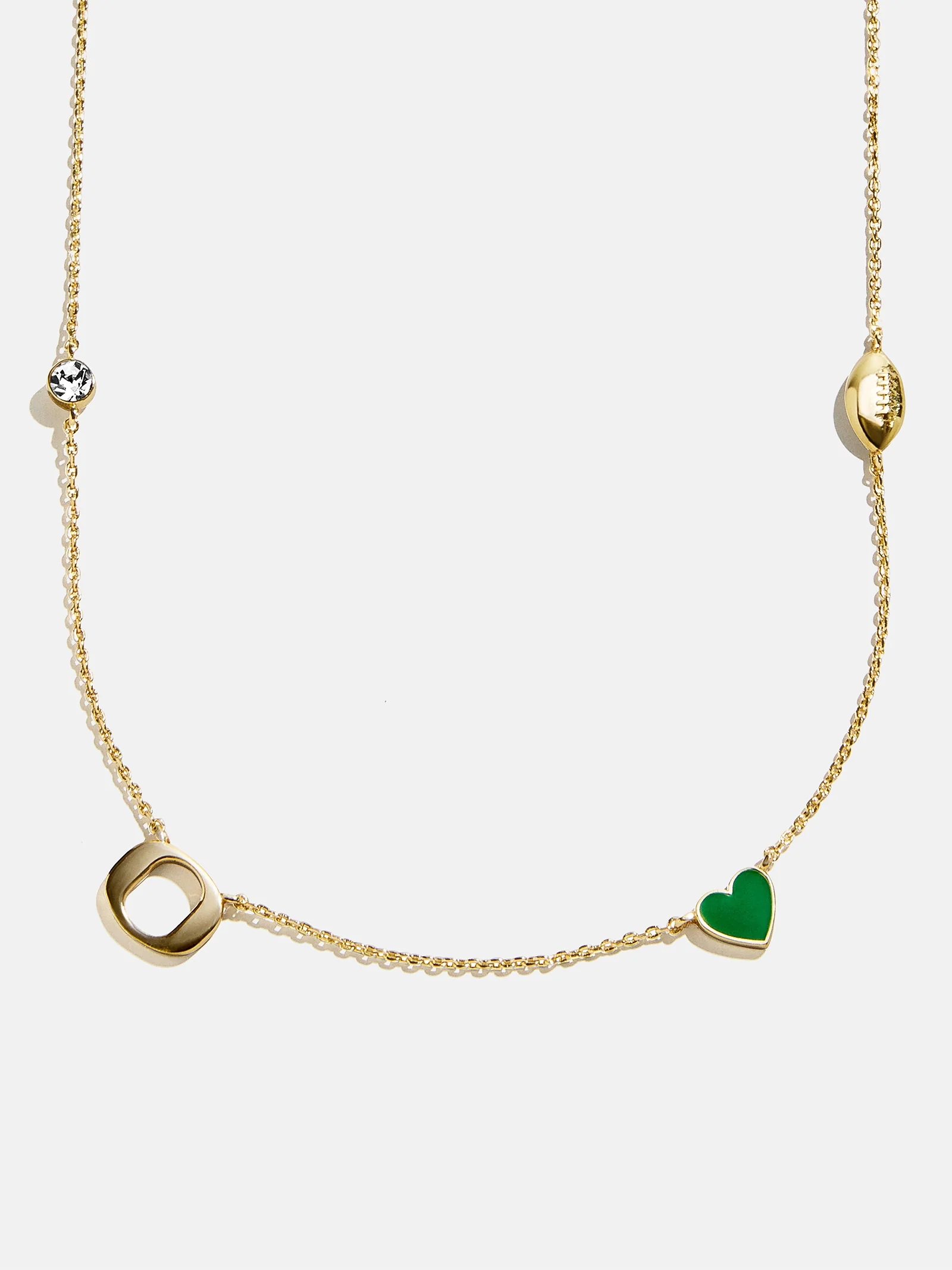 University of Oregon Spaced Charm Necklace - University of Oregon
