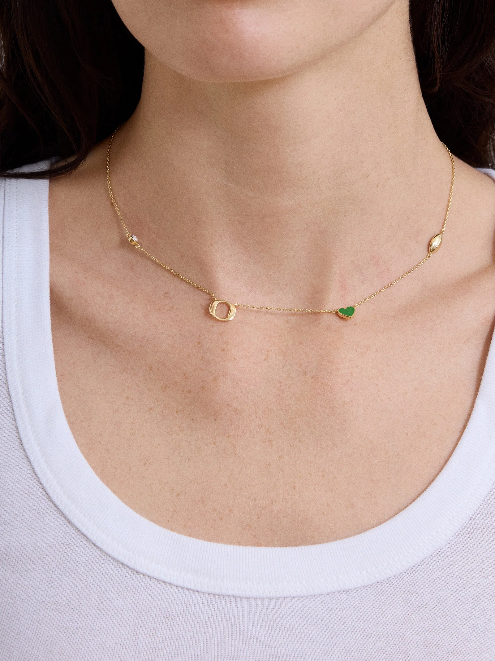 University of Oregon Spaced Charm Necklace - University of Oregon - Image 2