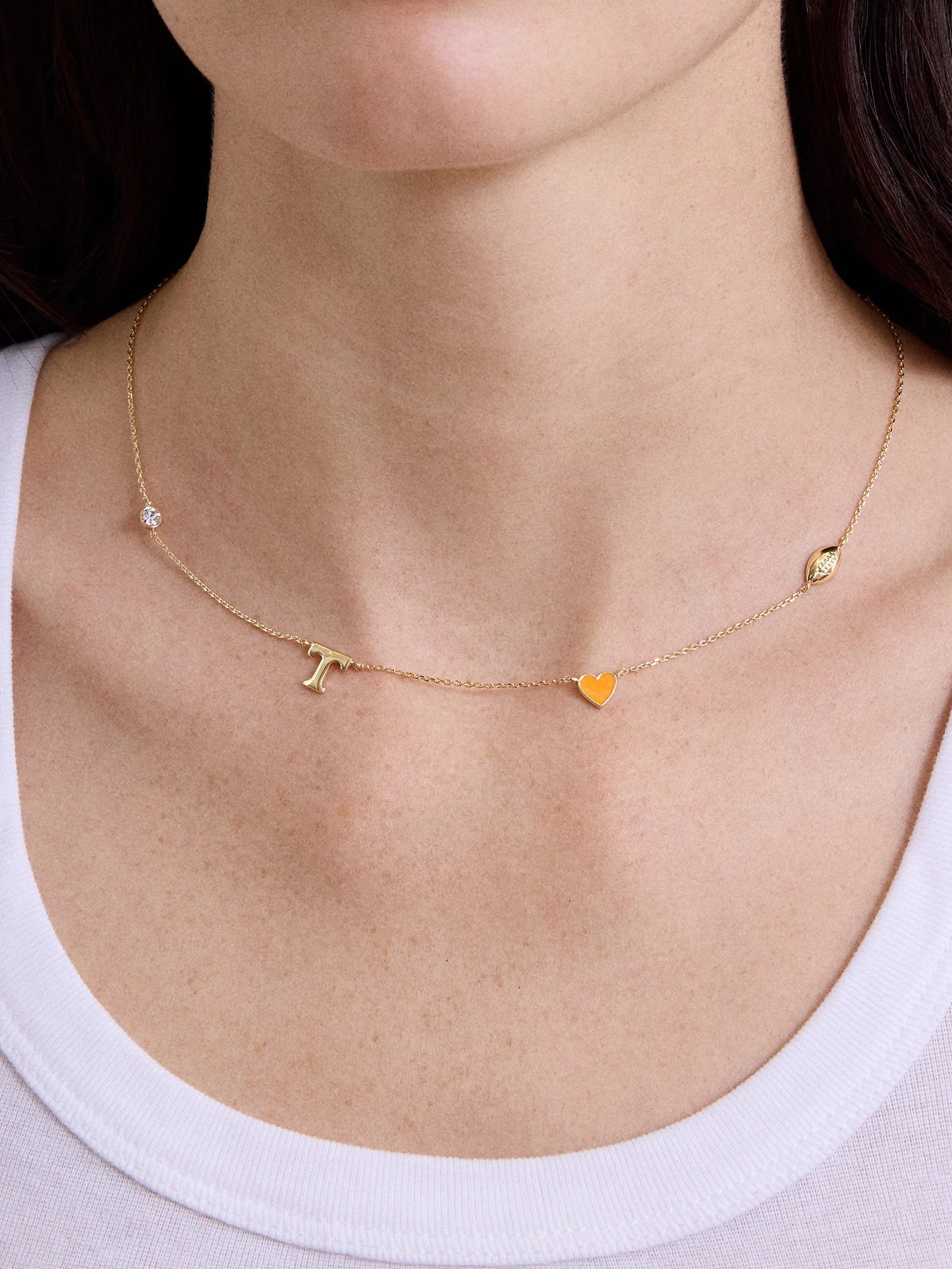 University of Tennessee Spaced Charm Necklace - University of Tennessee - Image 2