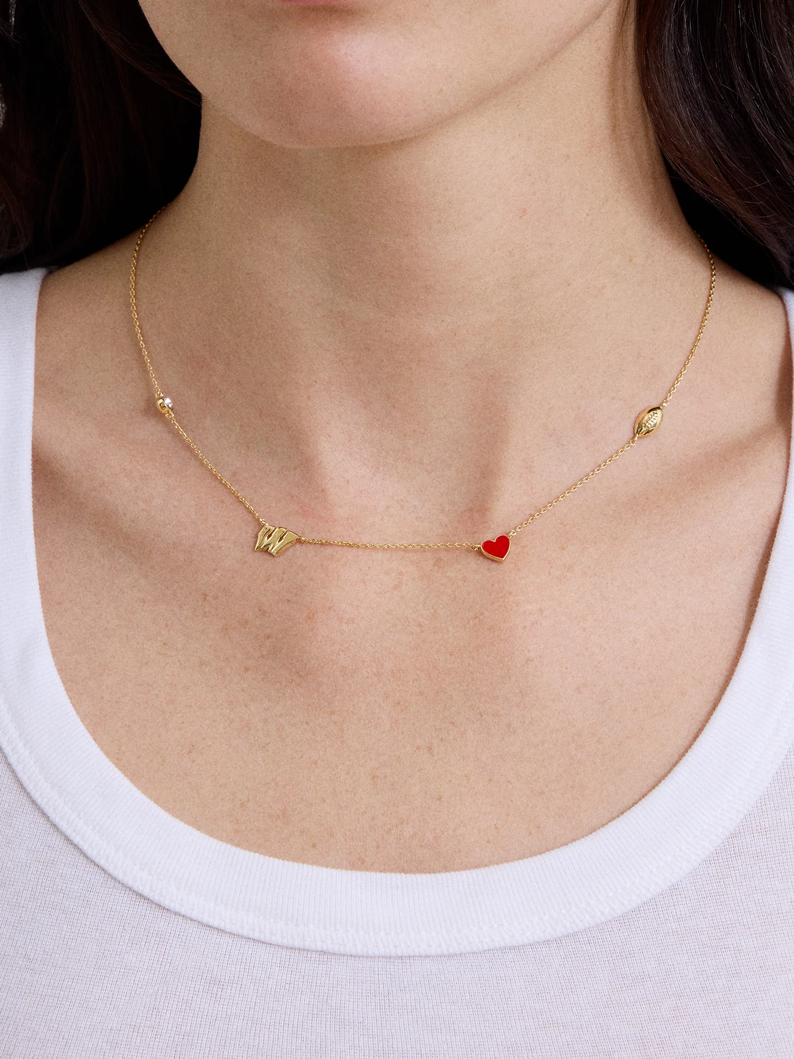 University of Wisconsin Spaced Charm Necklace - University of Wisconsin - Image 2