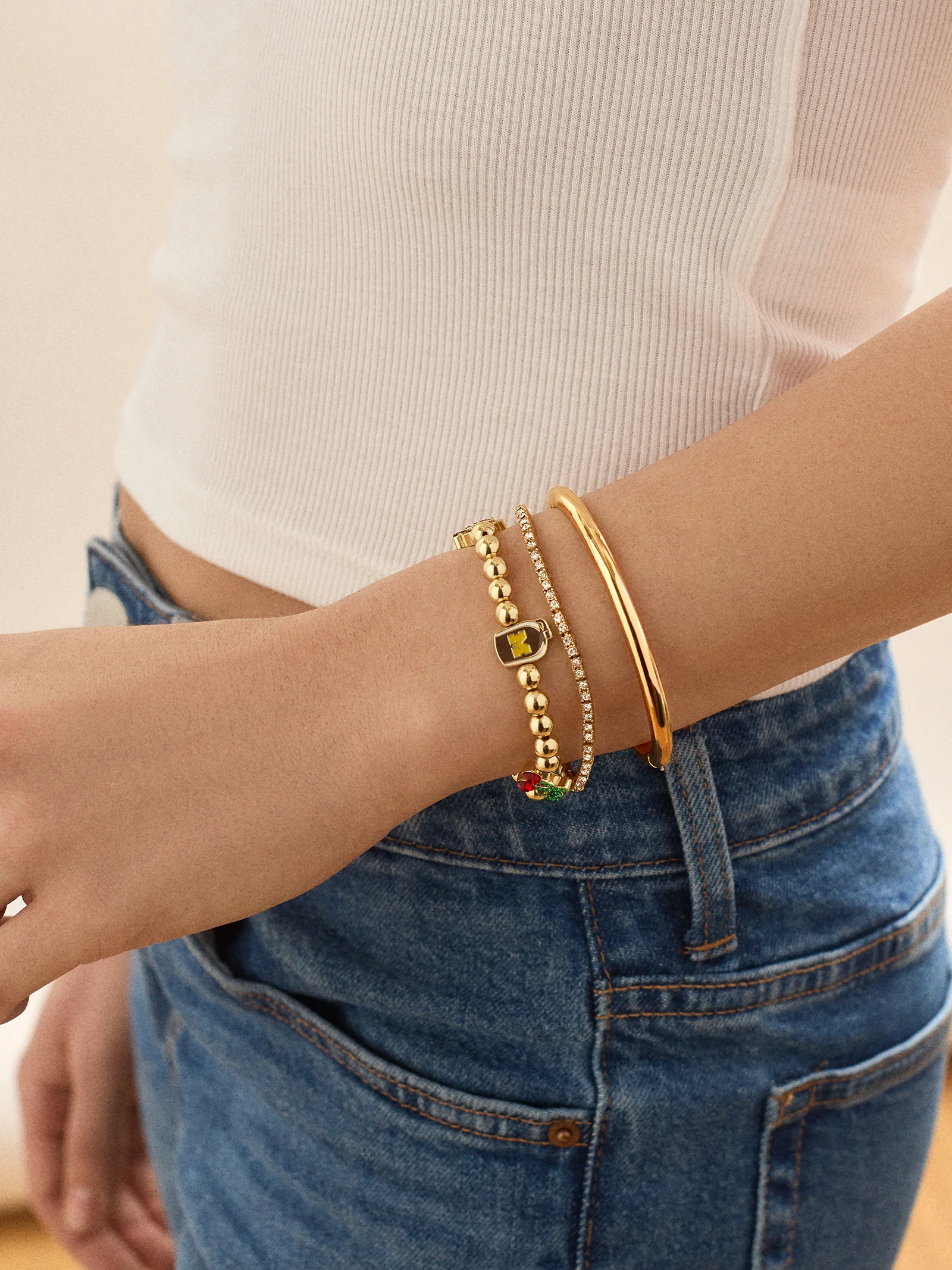 University of Michigan Wolverines Pisa Bracelet - University of Michigan - Image 2