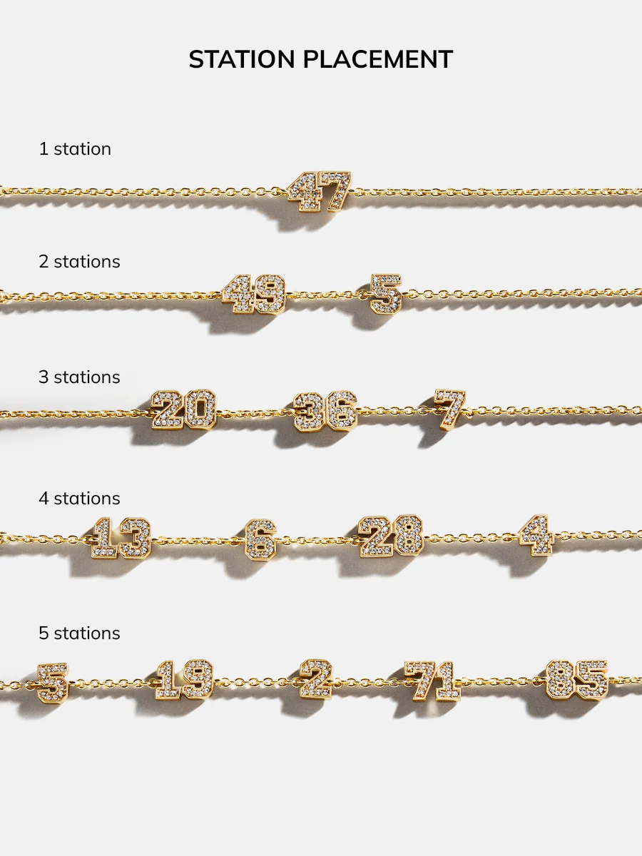 Varsity Number Custom Necklace - One Silver Station - Image 6
