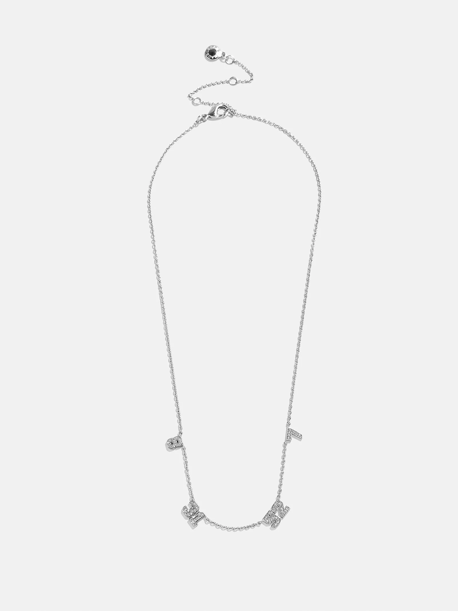 Varsity Number Custom Necklace - Four Silver Stations - Image 3