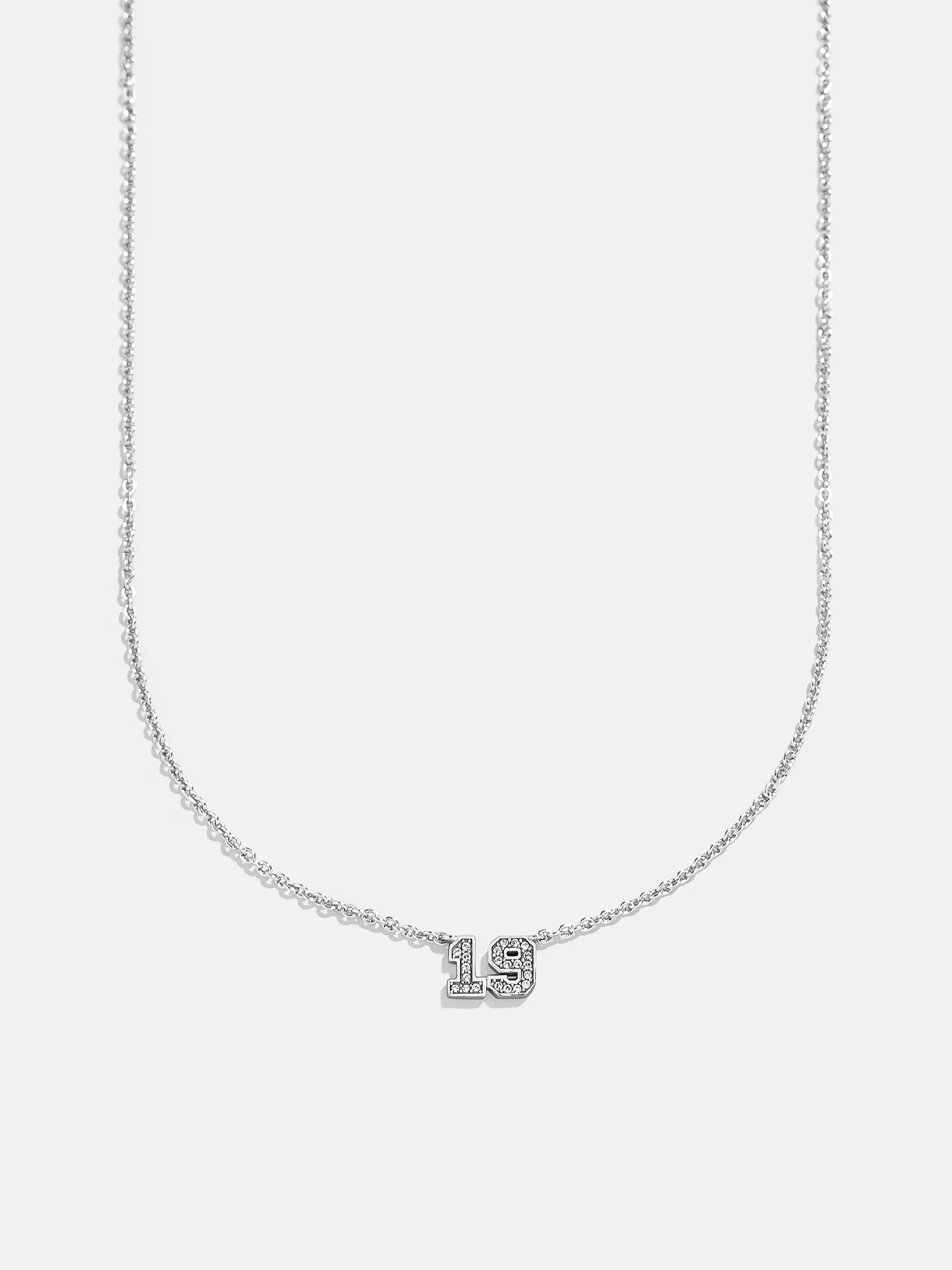 Varsity Number Custom Necklace - One Silver Station - Image 3