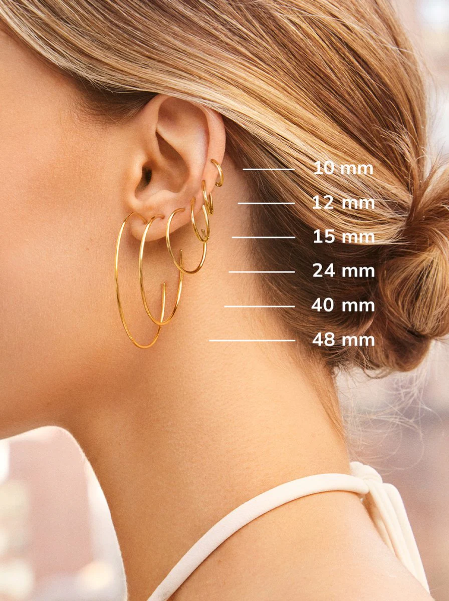 Verbena 18K Gold Earrings - 12MM - Image 3
