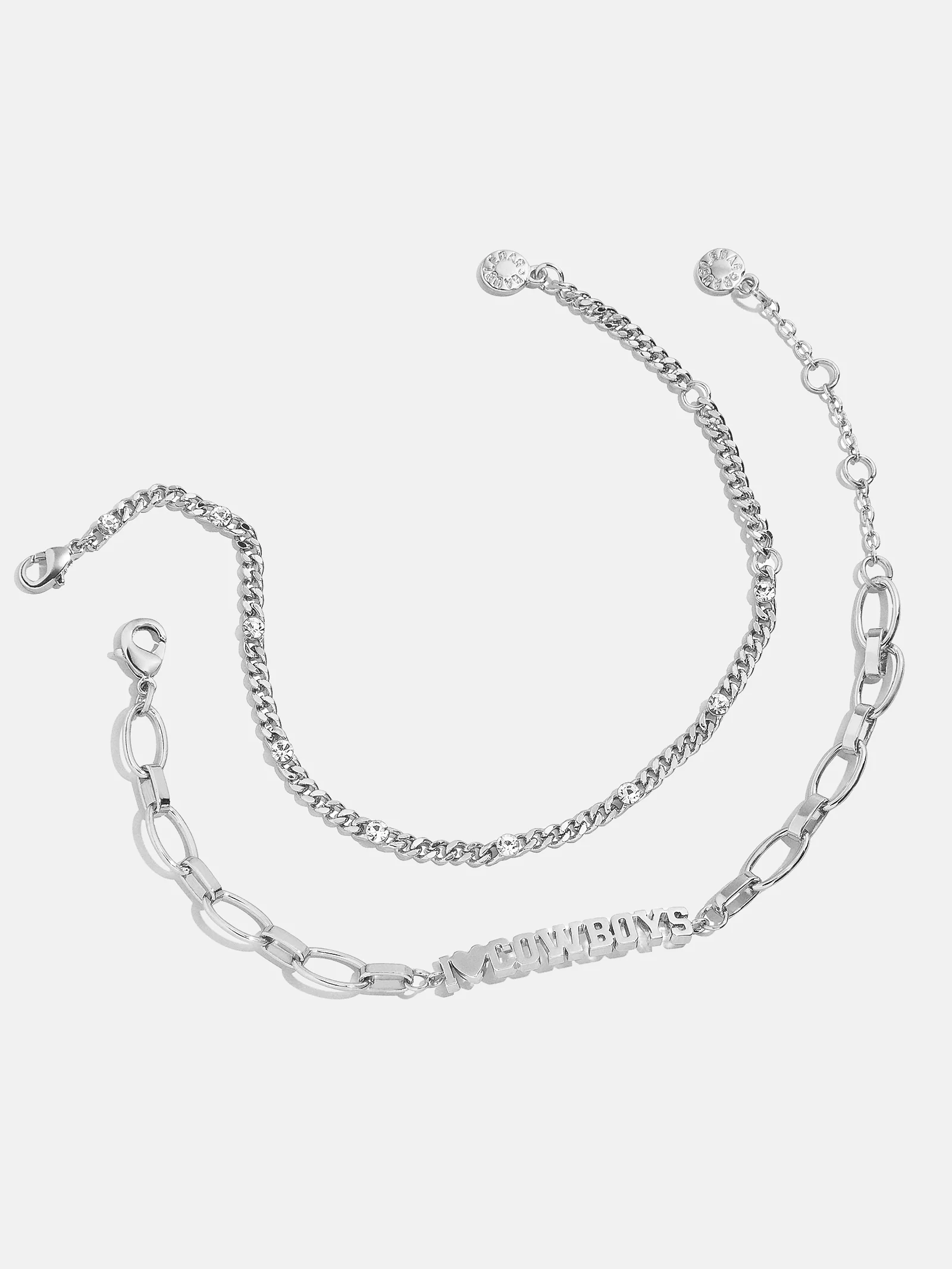 WEAR By Erin Andrews X BaubleBar Dallas Cowboys Chain Bracelet Set - Dallas Cowboys