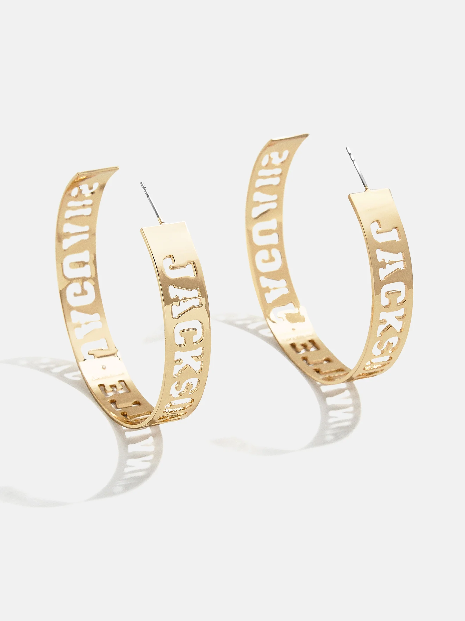 WEAR By Erin Andrews X BaubleBar Jacksonville Jaguars Hoop Earrings - Jacksonville Jaguars