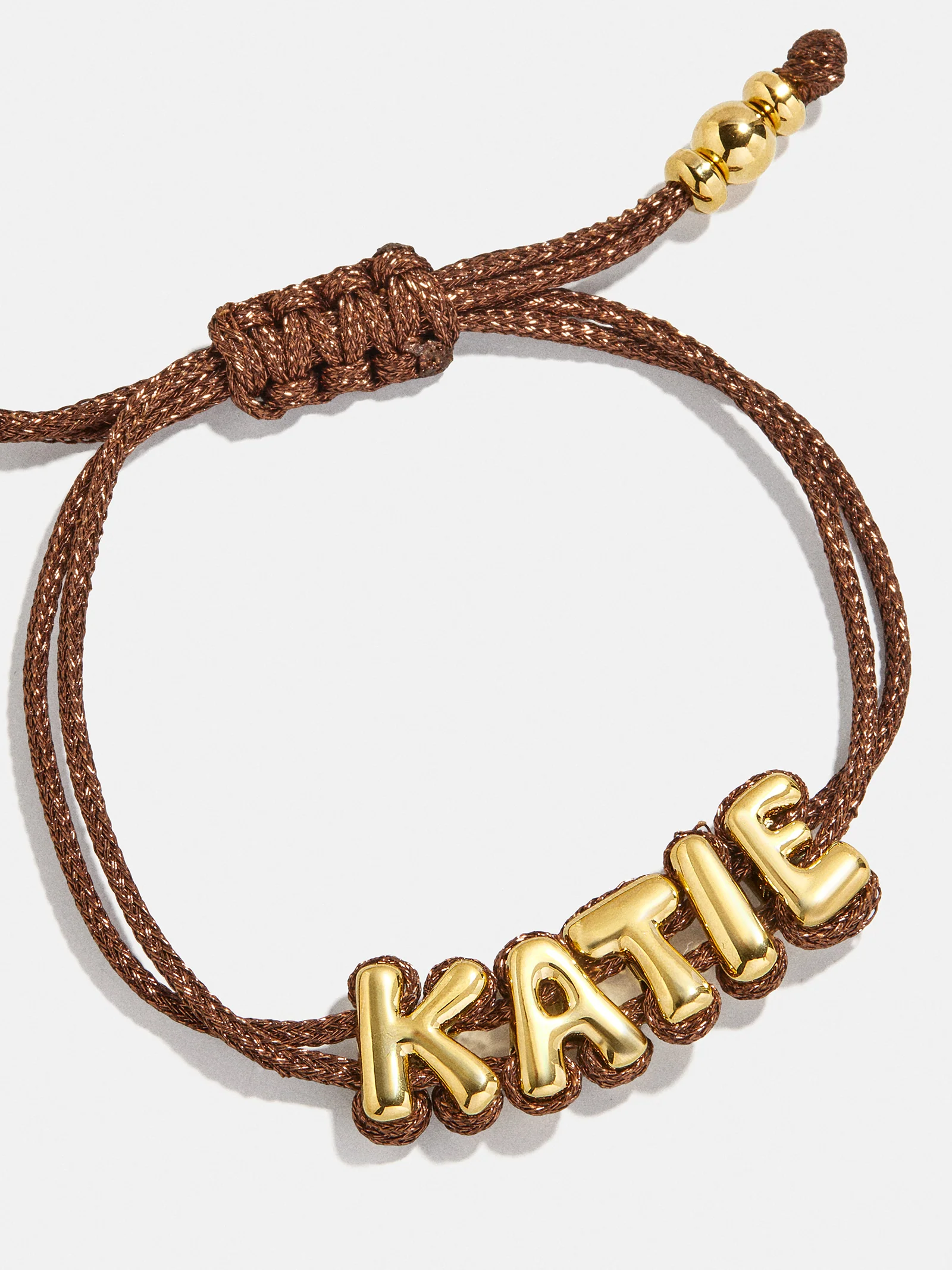 Wrapped Up Bubble Waterproof Custom Cord Bracelet - Brown