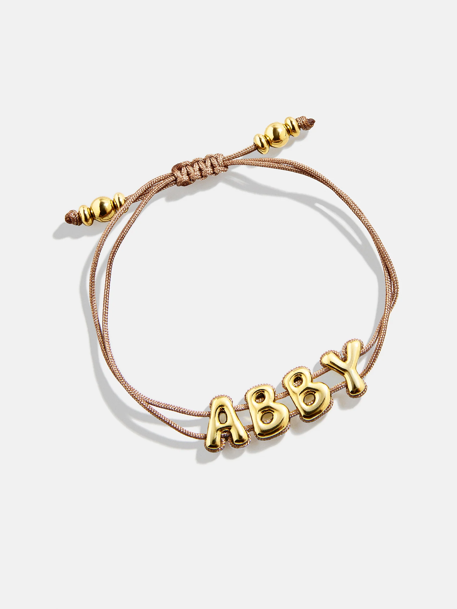 Wrapped Up Bubble Waterproof Custom Cord Bracelet - Light Brown - Image 3