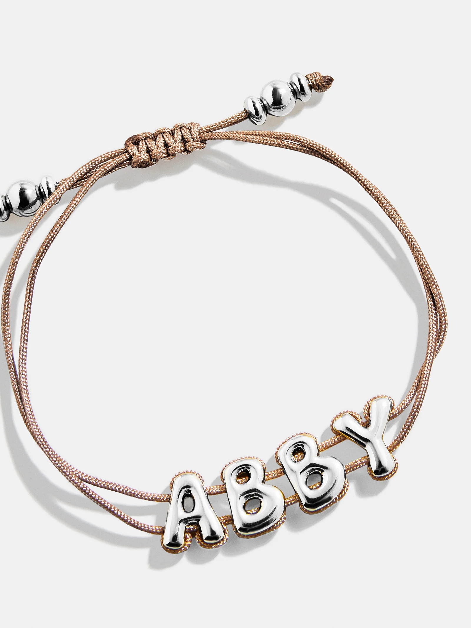 Wrapped Up Bubble Waterproof Custom Cord Bracelet - Light Brown - Image 4