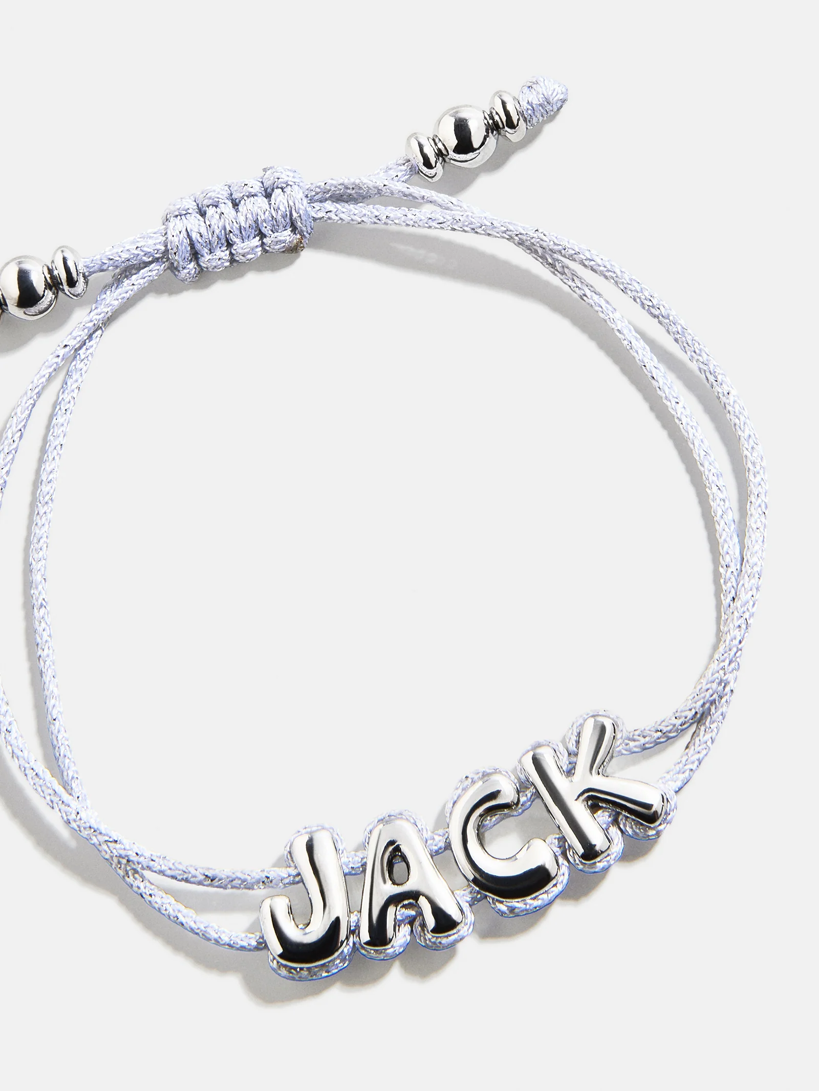 Wrapped Up Bubble Waterproof Custom Metallic Cord Bracelet - Silver - Image 4