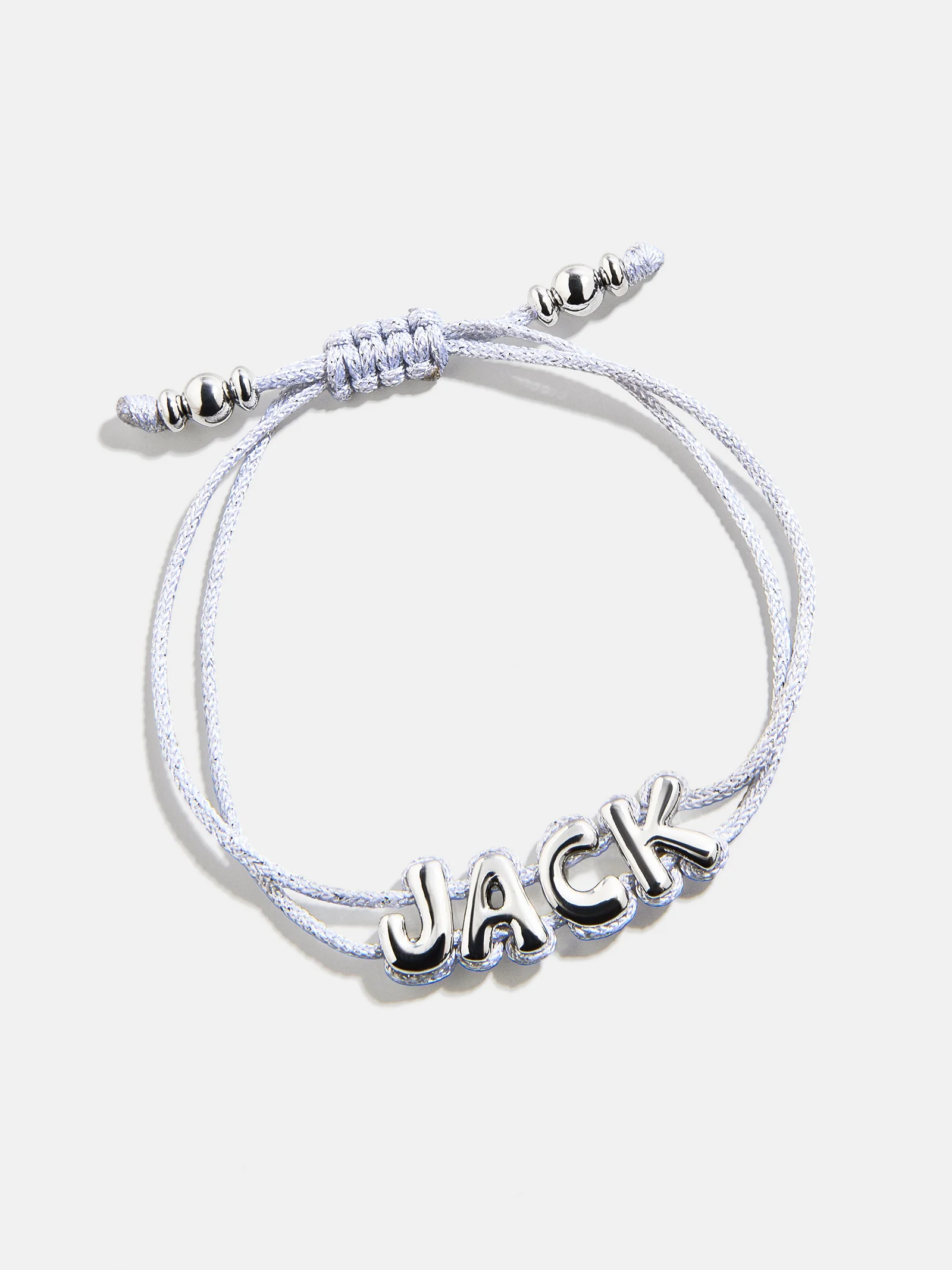 Wrapped Up Bubble Waterproof Custom Metallic Cord Bracelet - Silver - Image 6