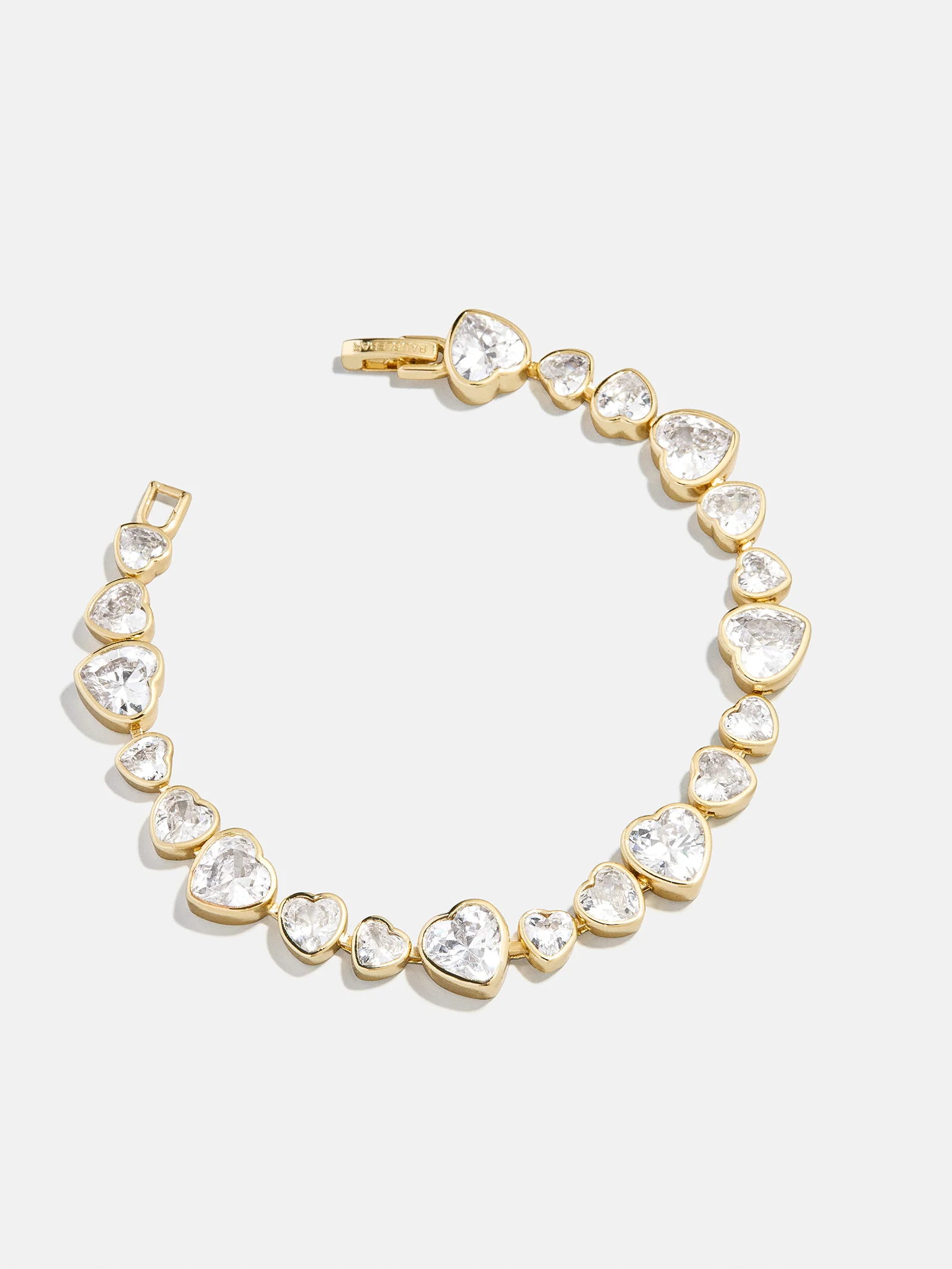 Zadie Heart Tennis Bracelet - Gold/Pavé - Image 3