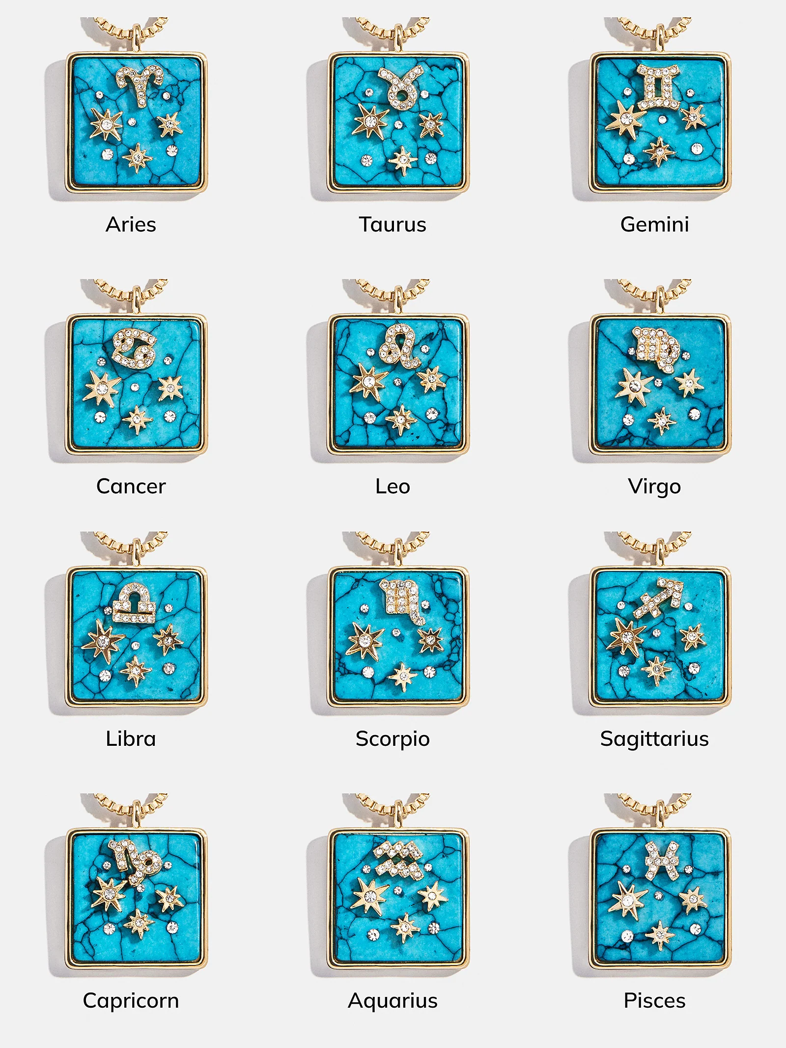 Semi-Precious Zodiac Pendant Necklace - Cancer - Image 4
