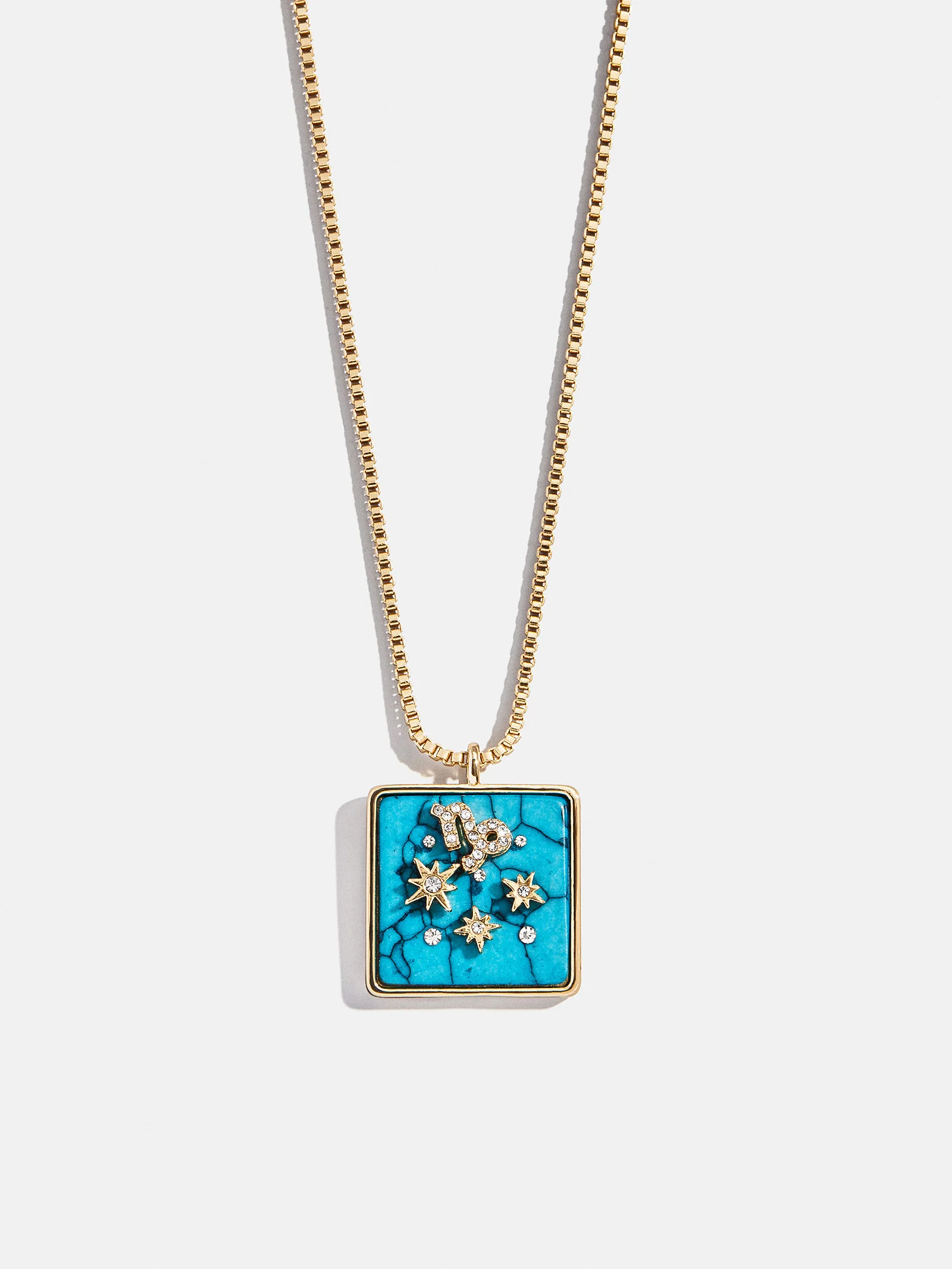 Semi-Precious Zodiac Pendant Necklace - Capricorn